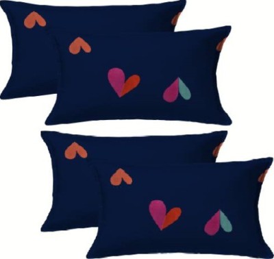 RR EMPIRE Cotton Cushions & Pillows Cover(Pack of 4, 46 cm*69 cm, Blue)