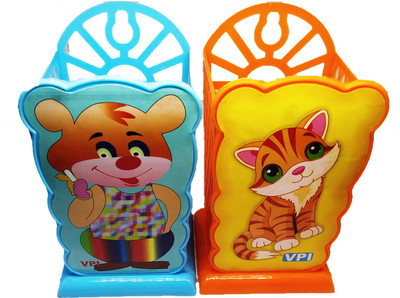 lookat 1 Compartments Plastic Tooth Brush Holder(Orange, Blue)