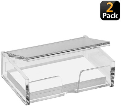 Frik 2 Compartments Acrylic Business Card Holder ,Card Holder(Transparents)