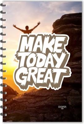 ESCAPER Make Great Today (A) (Ruled - A5 Size - 8.5 x 5.5 inches) Designer Diary, Notebook, Notepad A5 Diary Ruled 160 Pages(Multicolor)