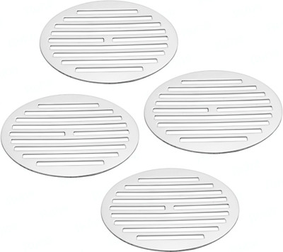 RUHE Floor Stainless Steel Push Down Strainer(10.4 cm Set of 4)