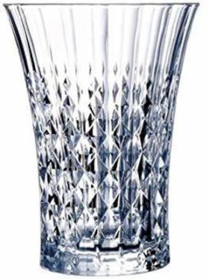 promise plus group (Pack of 4) Tall Diamond Engraved 350ml (4 PCS) Glass Set Whisky Glass(350 ml, Glass, Clear)