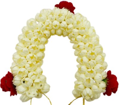 DEEGLO Wedding Gajra With Rose For Girls And Women Pack of 1 Hair Band(White)