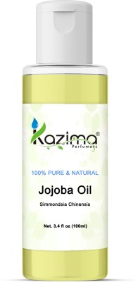 KAZIMA Jojoba Cold Pressed Carrier Oil (100ML) Pure Natural Used for Hair Growth, Hair ReGrowth, Acne Treatment, Massage Hair Oil(100 ml)