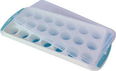 DCENTA UP ICE CUBE TRAY WITH SILICON BOTTOM Blue Plastic Ice Cube Tray(Pack of1)