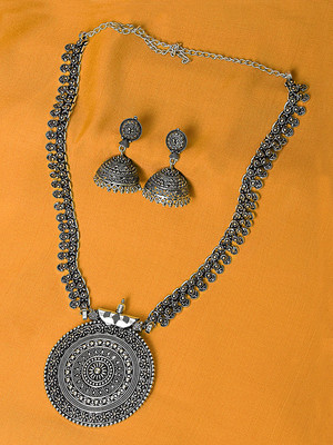 Kairangi Brass Silver Jewellery Set(Pack of 1)