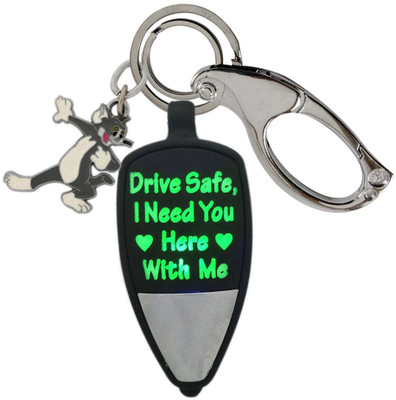 HANDSOME ISK Light Drive safe I love Massage with Push Button with Clever Tom CAT Character along with High Quality Locking system Key Chain