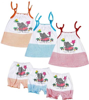 KIDS PARYANIS Baby Boys & Baby Girls Party(Festive) Top Shorts(Multicolor)