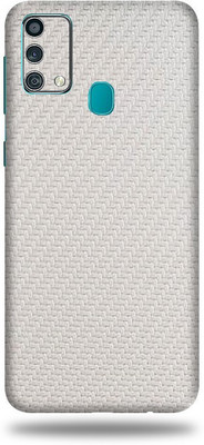 OggyBaba Samsung F41, Samsungf41 Mobile Skin(( Milky White Carbon Fibre With Matte Finish ))