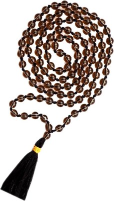 Takshila Gems Natural Smoky Quartz Mala 108+1 (6 mm) Knotted Beads Mala Lab Certified for Jaap and Wear, Smoky Quartz Crystal Mala, Smoky Quartz Stone Necklace Quartz Stone Necklace