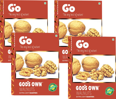 Go Organic Extra Light Quarters Walnuts Kernels Walnuts(4 x 250 g)