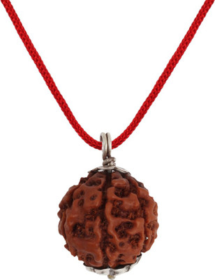 Astrodidi 8 Mukhi Rudraksha Eight Face Rudraksh Pendant Indonesian Java Small Size Bead With Lab Report Silver Wood Pendant
