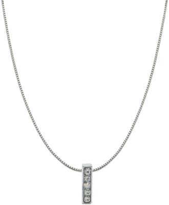 ZIVOM Letter Silver Cubic Zirconia Copper Pendant Set