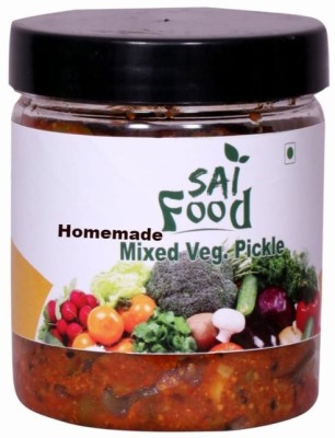 SAI Food Mothermade Organic HomeMade Mixed Pickle Achaar (Mixed Vegetable Mango Lime Green Chilli Carrot Ginger) 250gm (Mixed Pickle) You are Being Served Mothers Love Mixed Vegetable Pickle(250 g)