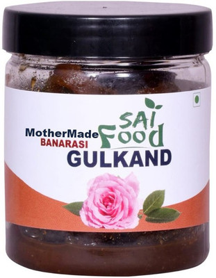 SAI Food Premium Quality Organic MotherMade Natural Banarasi Gulkand Made from Finest Damask Rose Petals Finest (250gm) Mixed Gulkand(250 g)