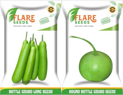 FLARE SEEDS ROUND BOTTLE GOURD AND LONG BOTTLE GOURD Seed(50 per packet)