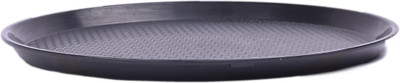 swift international Circular Plastic Serving Tray- Black Tray