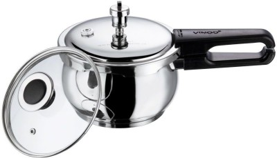 VINOD Splendid Plus Stainless Steel Pressure Cooker with Outer Lid 2.5 L Induction Bottom Pressure Cooker(Stainless Steel)