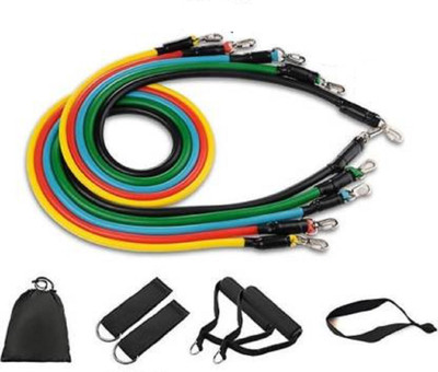 BADSHAH AND KHALIFA Band set (11 pcs) - fitness band workout for Men & Women. Resistance Tube Resistance Tube(Multicolor)