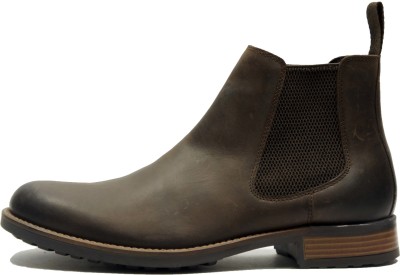 HX London chelsea boots Boots For Men(Brown , 8)