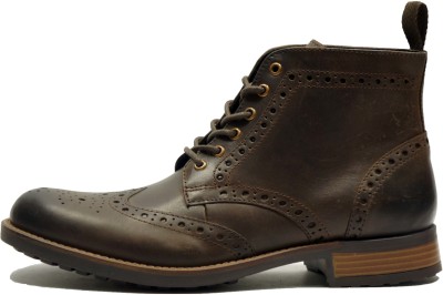 HX London brogue boots Boots For Men(Brown , 9)