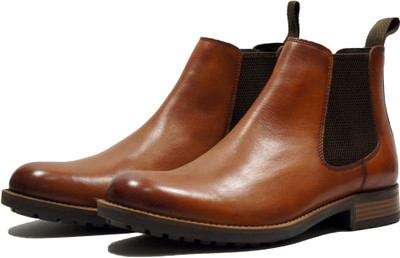 HX London chelsea boots Boots For Men(Tan , 6)