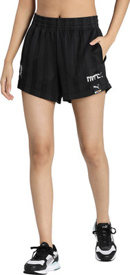 PUMA Printed Women Black Sports Shorts