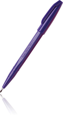 PENTEL Brush Sign Pen Fibre Tip Nib Sketch Pens(Set of 6, Violet)