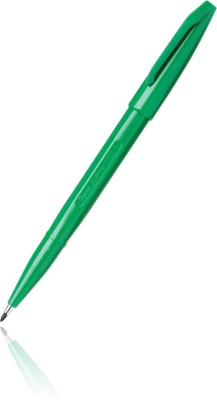 PENTEL Brush Sign Pen Fibre Tip Nib Sketch Pens(Set of 6, Green)