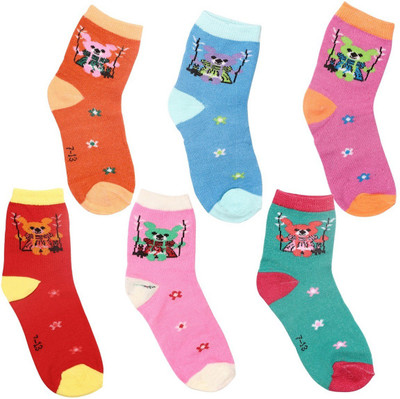 panv Baby Boys & Baby Girls Animal Print Ankle Length(Pack of 6)