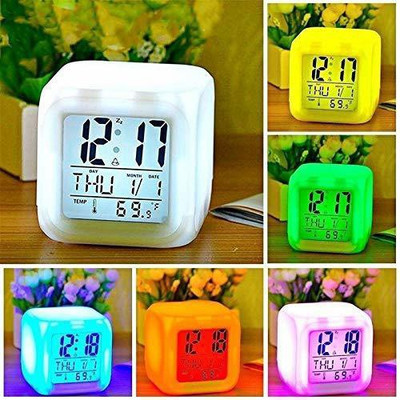 RHONNIUM Digital White Clock