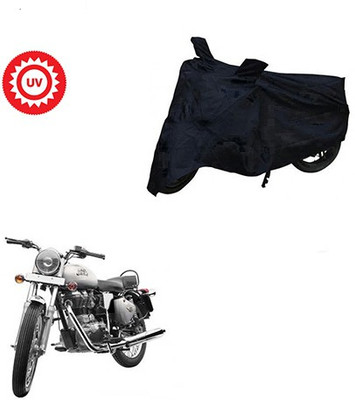 Atulit enterprises Two Wheeler Cover for Royal Enfield(Bullet 350, Black)