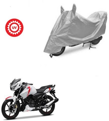 Atulit enterprises Two Wheeler Cover for TVS(Apache RTR 160, Silver)