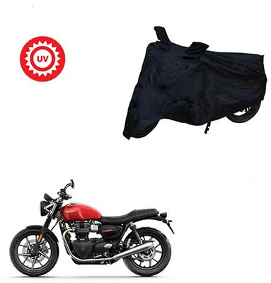 Atulit enterprises Two Wheeler Cover for Triumph(Twin spark, Black)