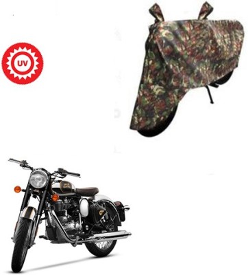 Atulit enterprises Two Wheeler Cover for Royal Enfield(Classic Chrome, Multicolor)