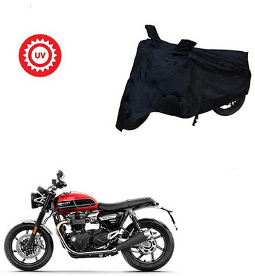 Atulit enterprises Two Wheeler Cover for Triumph(Twin, Black)