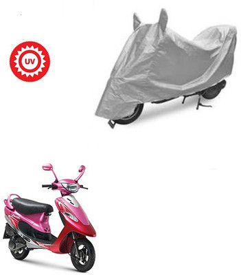 Atulit enterprises Two Wheeler Cover for TVS(Scooty Pep+, Silver)
