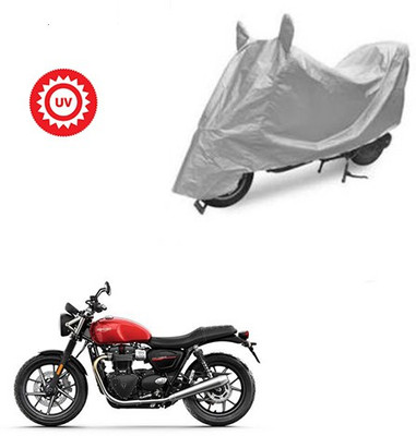 Atulit enterprises Two Wheeler Cover for Triumph(Twin spark, Silver)