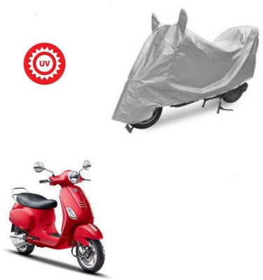 Atulit enterprises Two Wheeler Cover for Piaggio(Vespa VXL, Silver)