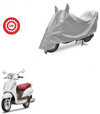 Atulit enterprises Two Wheeler Cover for Suzuki(Access, Silver)