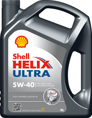 Shell Helix Ultra 5W-40 API SN Full-Synthetic Engine Oil(4 L, Pack of 1)