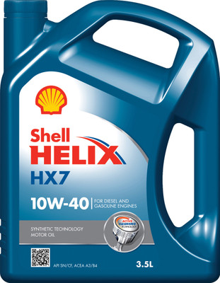 Shell Helix HX7 HX7 10W-40 API SN Synthetic Blend Engine Oil(3.5 L, Pack of 1)