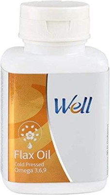 Well Flax Oil 90 softgels with Omega 3,6,9 (Pack of 1)(90 Tablets)