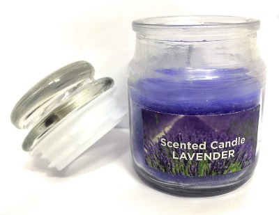 BREVVA XXI™-184-HJ-Scented Jar Candle, Pack of 1, Lavender Candle(Blue, Pack of 1)