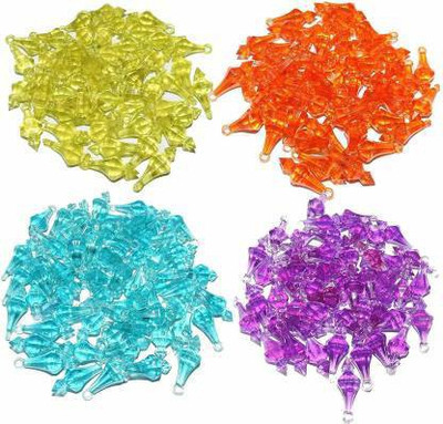 CIKONZA Macrame Latkan /Macrame crystal Bells Multi colour QTY-200 nos