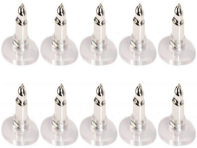 BBS DEAL pack of 10 Earring Backs Clear Rubber Earring Stoppers Bullet Clutch Earring Safety Backs Replacement for Earring Hooks Studs with a Clear Portable .