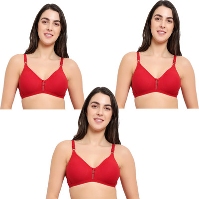 Tace Women Full Coverage Non Padded Bra(Red)