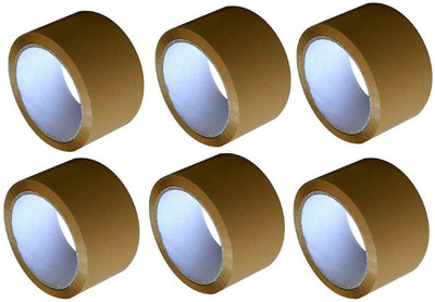 DIVINE TRADING Single Sided NA Cello Tapes (Manual)(Set of 6, Brown)