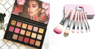 Dhaniji Eyeshadow 18 Colours ROSE GOLD EDITION Palette 18 g (Multicolour) with a set of 7 makeup brush with storage box (8 Items in the set)(8 Items in the set)