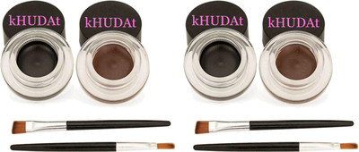 kHUDAt Gel Eyeliner Brown,Black (SET OF 2)(4 Items in the set)